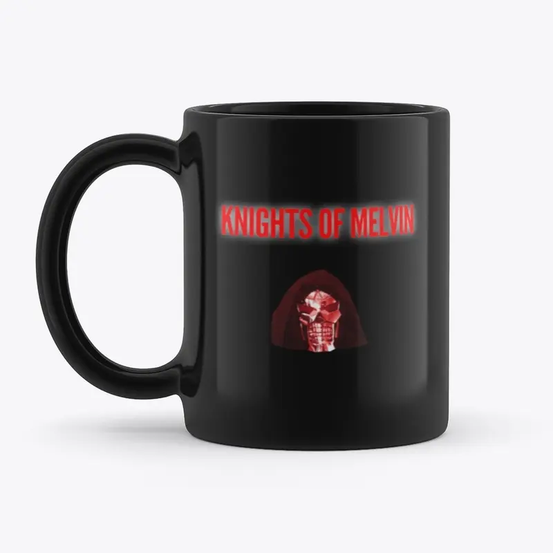 Knights of Melvin Coffee Mug Logo + Mask